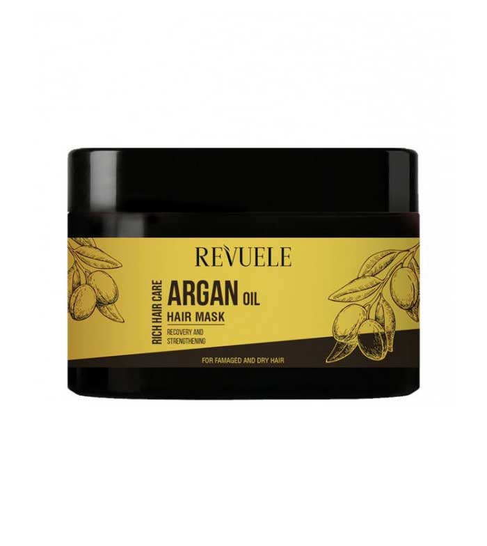 Revuele Argan Oil Hair Mask For Damaged And Dry Hair 360 Ml