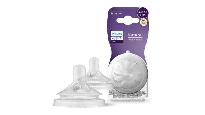 Philips Avent Natural Response baby bottle teats 1 3M+,2X