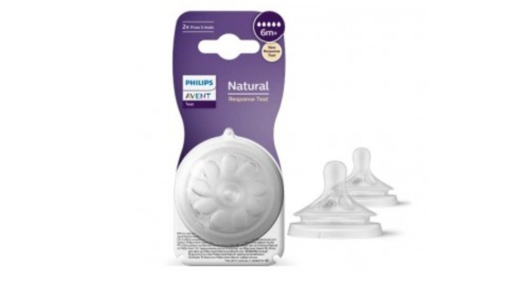 Philips Avent Natural Response 5 baby bottle teats 6M+,2X