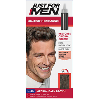 Just For Men Shampoo-In Hair Colour 40 Medium Dark Brown