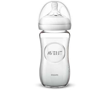 Philips Avent Natural Baby Glass Bottle 1M+ 240Ml
