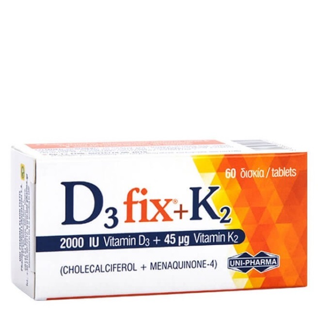 D3 Fix + K2, Tablets, 60 x 2000iu+45mcg
