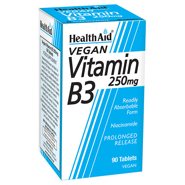Health Aid Vitamin B3 Niacin 250Mg, 90Tabs