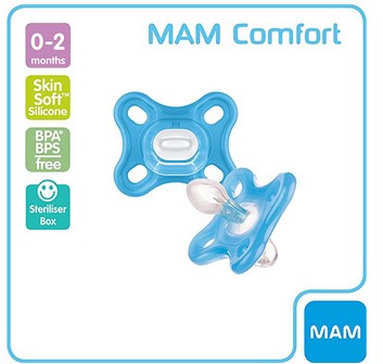 Mam Silicone Bpa Free Soother Comfort 0+ Blue 776448