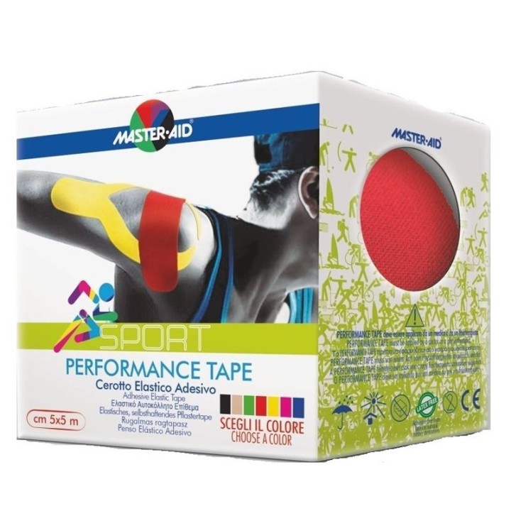 Master Aid Performance Kinesio Red Tape 5Cmx5M