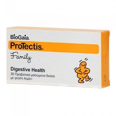 Biogaia Protectis Probiotics Lemon Flavor And Without Sugar 30 Chewable Tablets