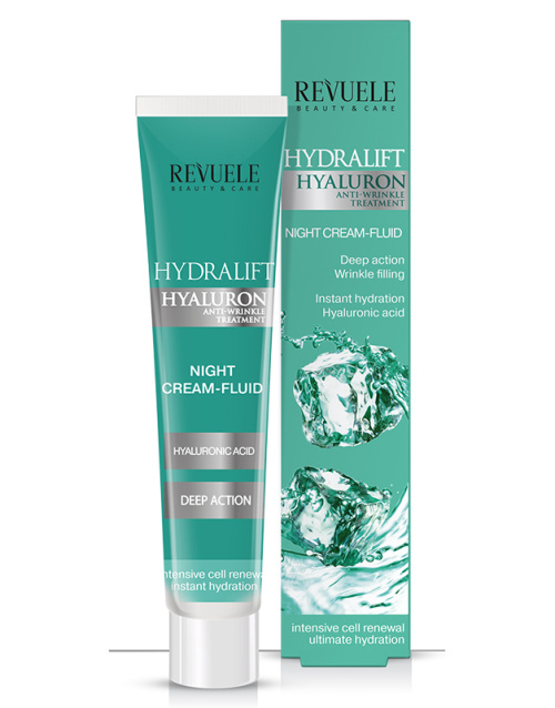 revuele hydralift hyaluron night cream- fluid 50ml (1+1)