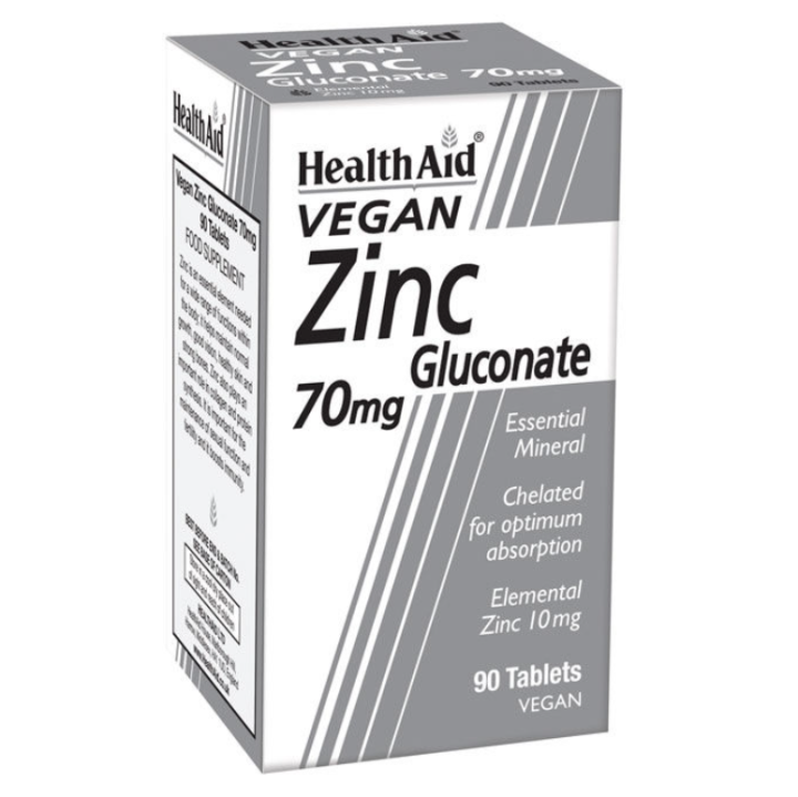Health Aid Zinc Gluconate 70Mg 90 Tablets