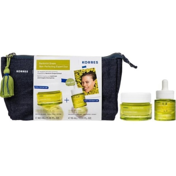 Korres Santorini Grape Cream 40ml + Velvet Drink 15ml – cream, Santorini grape