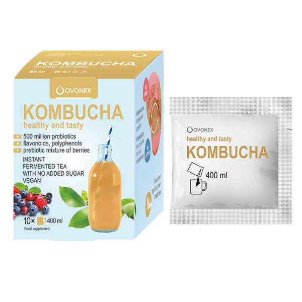 Ovonex Kombucha health and tasty tea 10X4G, 400ml