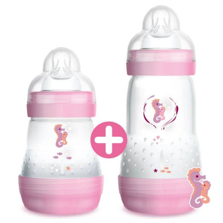 Mam Easy Start Anti-Colic Bottles Pink 160ml & 260ml