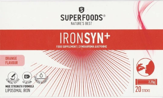 Superfoods Ironsyn 20 Sachets – iron supplement, energy boost