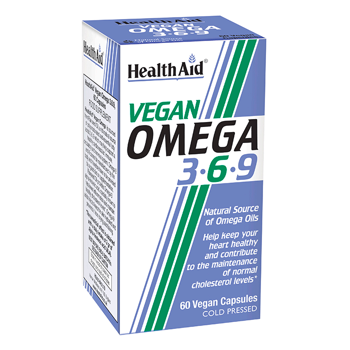 Health Aid Vegan Omegan 3-6-9 Natural Source Of Omega Oils 60 Capsules