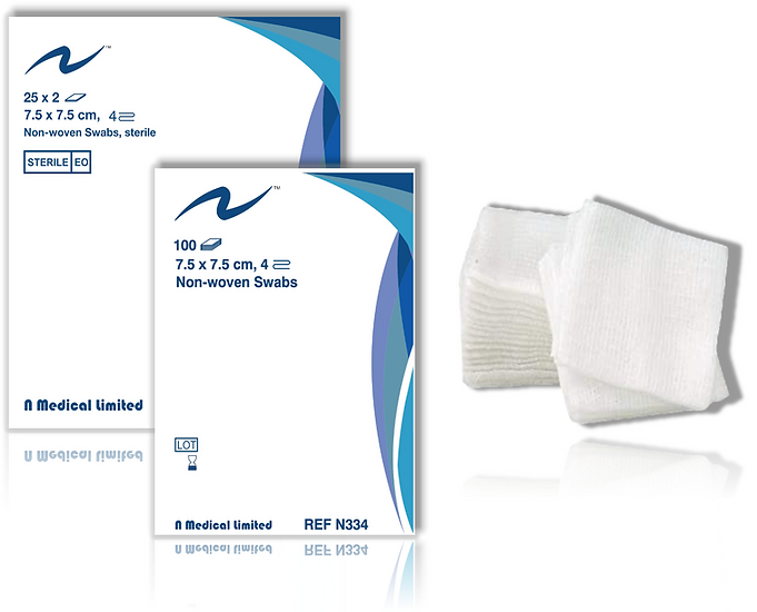 Sterile Non Woven Gauze Swabs 7 5X7 5Cm 4 Ply 5 Pkt 1Pc