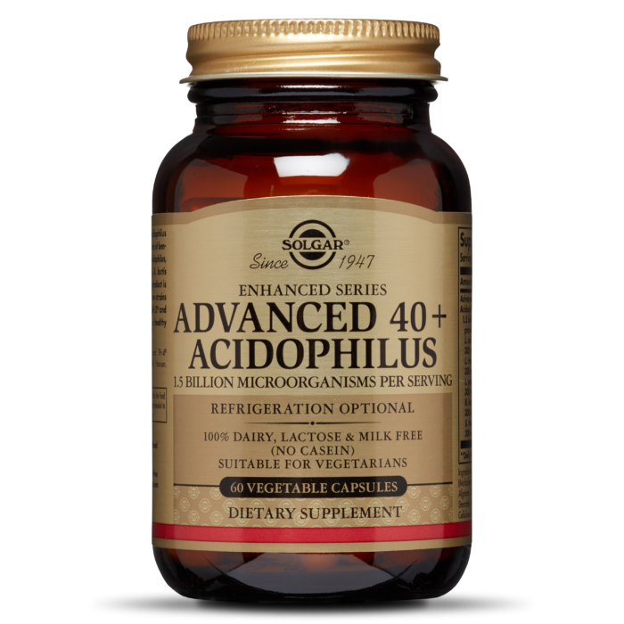 Solgar Advanced 40 + Acidophilus Probiotic Formula Designed For People Over 40 Years Old 60 Capsules