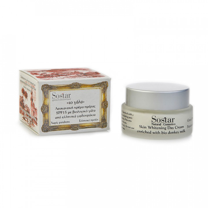 Sostar "Τhe Milk" Skin Whitening Day Cream Spf15 With Organic Donkey Milk 50ml