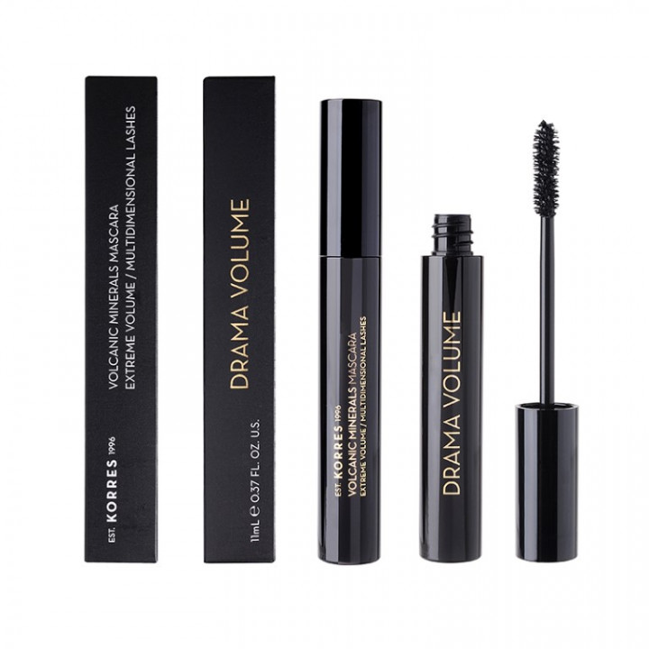 Korres Black Volcanic Minerals Drama Volume Mascara Shade Black 01 11Ml