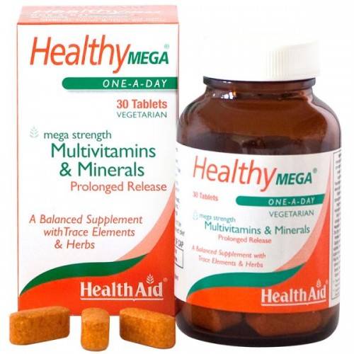 Health Aid Healthy Mega Multivitamins & Minerals Prolonged Release 30 Tablets