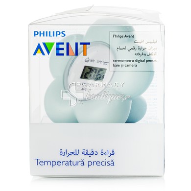 Philips Avent Sch480 20 Digital Thermometer For Bathroom & Room  1 Piece