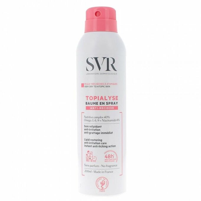 Svr Topialyse Baume En Spray Anti Recidive Lipid Restoring Anti Irritation Care Instant Anti Itching Action X 200Ml