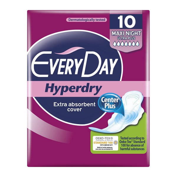 Everyday Hyperdry Maxi Night Ultra Plus Sanitary Pads 10Pcs