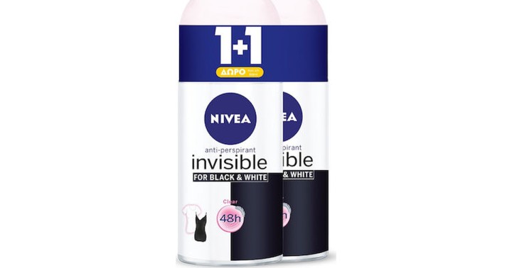 Nivea Invisible Black & White Clear Roll-On Deodorant – 50ml