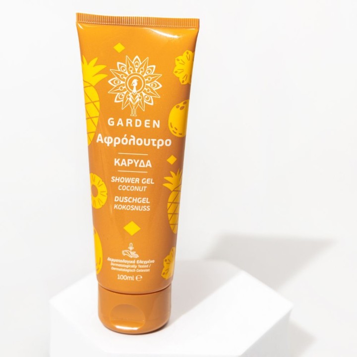 Garden Shower Gel Coconut Shower Gel with Tropical Coconut Scent, 100ml