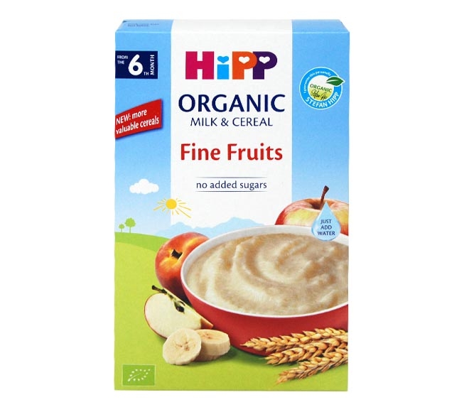 Hipp Baby Organic Milk & Cereal Fine Fruits 250Gr