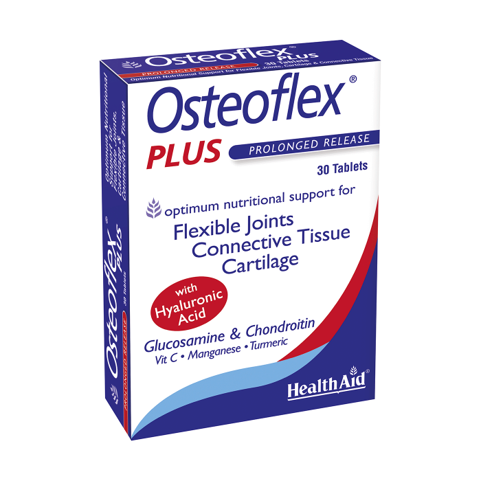 Health Aid Osteoflex Plus Nutrition Support For Flexible Joints & Cartilage With Hyaluronic Acid 30 Tablets