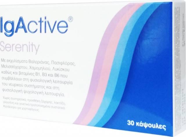 Igactive Serenity Combination Of Ingredients For Neural & Psychology Function 30 Capsules
