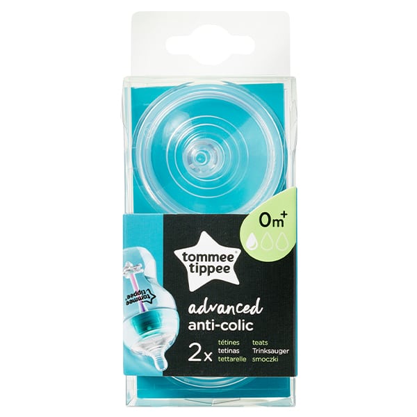 Tommee Tippee Advanced Anticolic Slow Flow Teats Silicone 0M+
