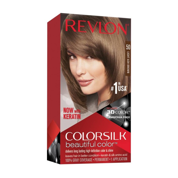 REVLON COLORSILK NO 50 LIGHT ASH BROWN