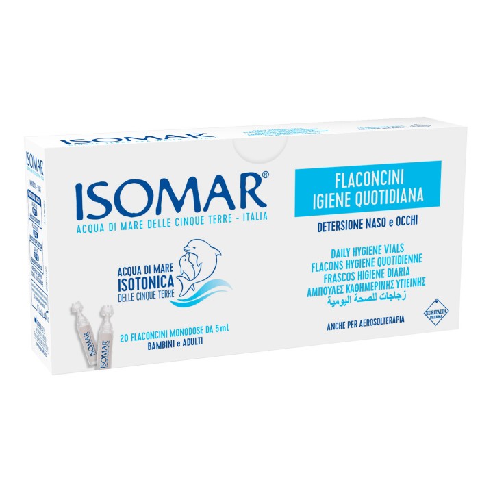 Isomar Sea Water Isotonic Solution Daily Hygiene 20 Single-Dose Vials 5 Ml