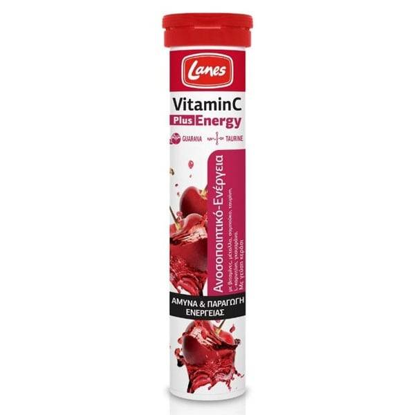 Lanes Vitamin C Plus Energy Cherry Flavor 20 Efervescent Tablets
