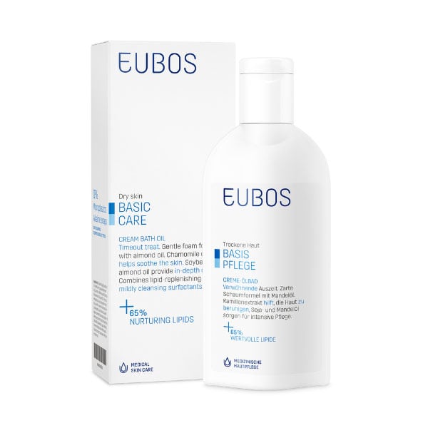 Eubos Cream Bath Oil Oily Foam Bath For Gentle, Deep Cleaning & Care Of Dry Skin 200Ml