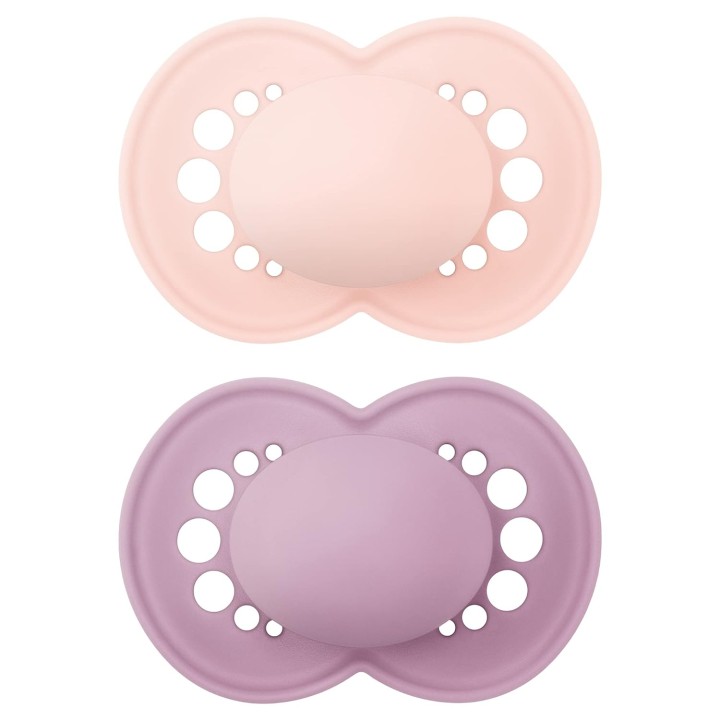 Mam Original Matte Baby Pacifier, Nipple Shape Helps Promote Healthy Oral Development, Sterilizer Case, Girl ,6-16 Months