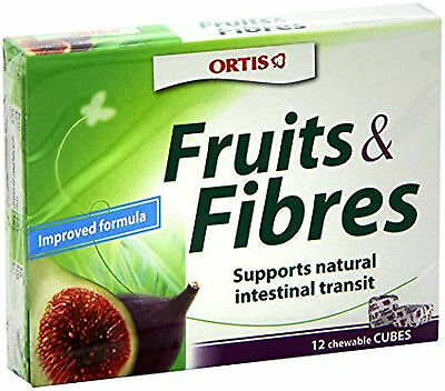 Ortis Fruits & Fibres 120 Gr Chewable Fruit Cubes 12 Pieces