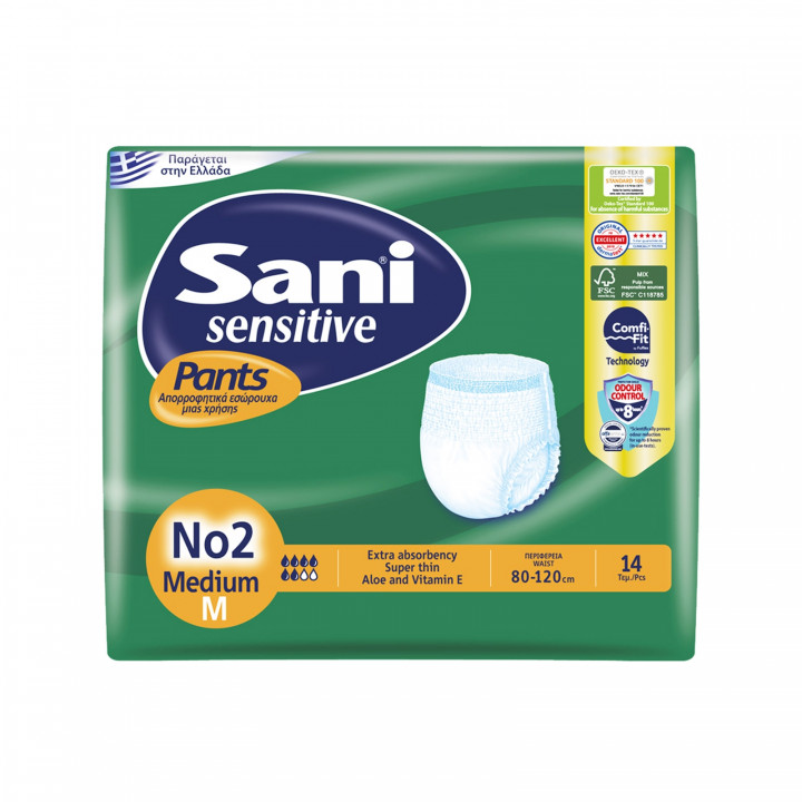 Sani Sensitive Adults Pants Medium 14 Pieces