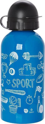 Ecolife Stainless Steel Kids Blue Water Bottle Sport Boy 500Ml