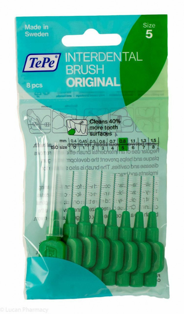 Tepe Interdental Brushes 0.8Mm Green