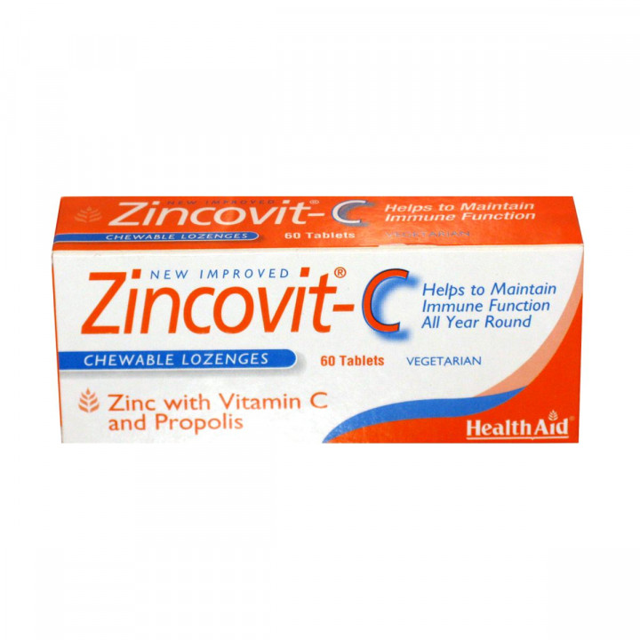 Health Aid Zincovit Vitamin C 60 Chewable Tablets