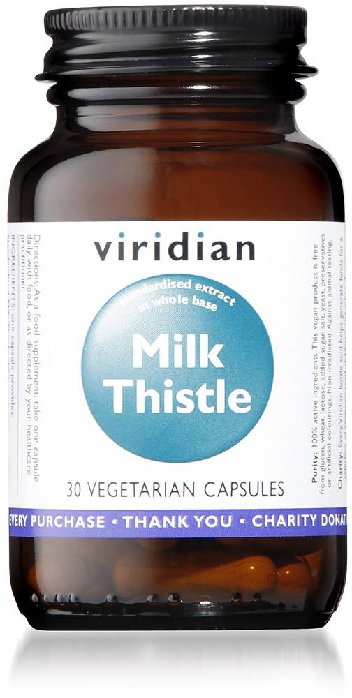 Viridian Milk Thistle Herb + Seed Vegicaps 30