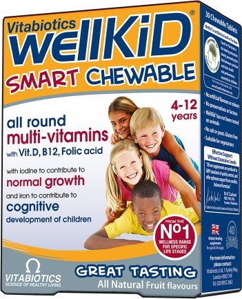 Vitabiotics Wellkid Smart Chewable 30 Tablets