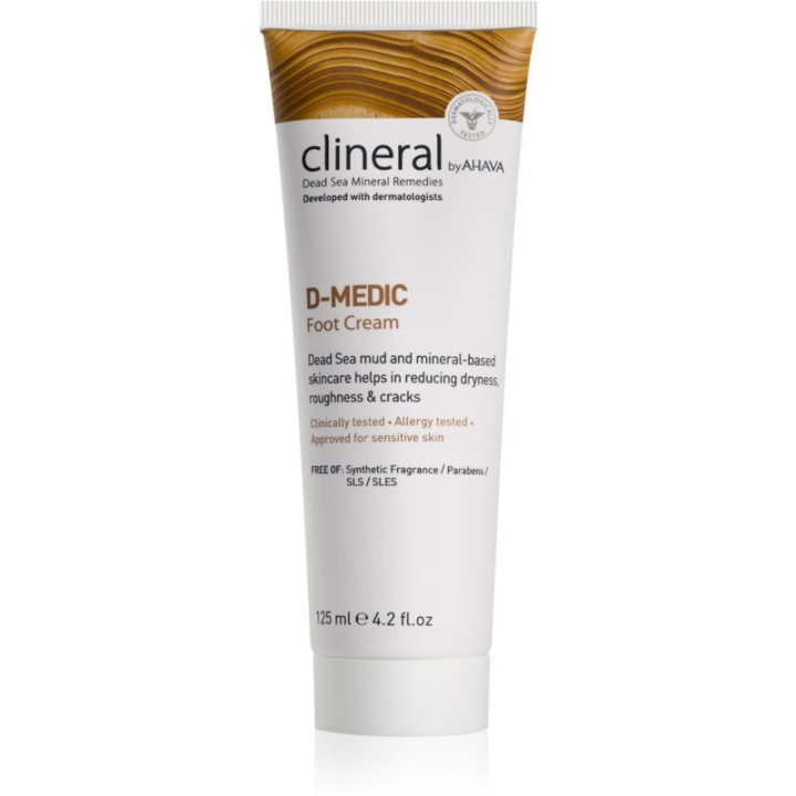 Ahava Clineral D-Medic High-Impact Hydrates Foot Cream 125 Ml