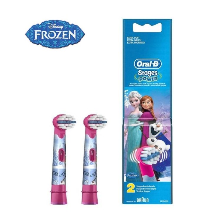 Oral B Kids Power Replacement Electric Toothbrush Heads Frozen x2