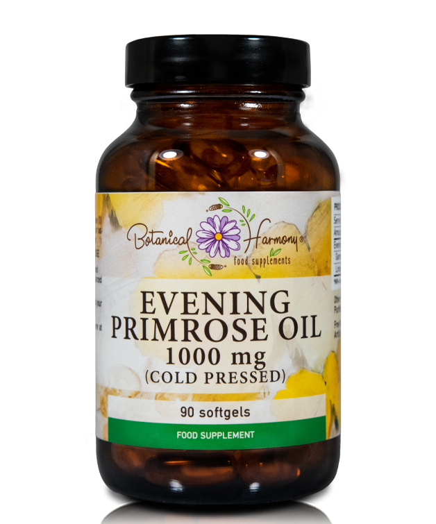 Botanical Harmony Evening Primrose Oil 1000Mg A Natural Treatment For Premenstrual Syndrome May Calm Hot Flushes 60 Tablets