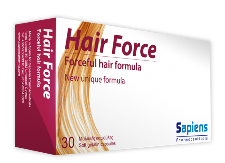 Sapiens Hairforce Supports Hair Growth 30 Capsules
