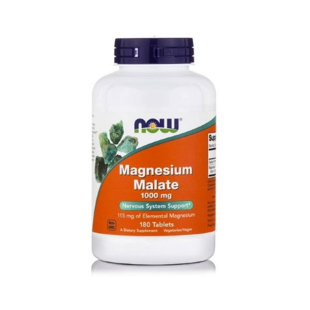 Now Magnesium Malate 1000Mg 180 Tablets