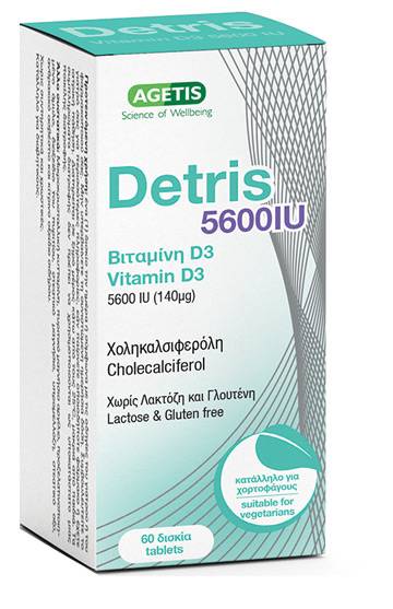 Agetis Detris Vitamin D3 5600Iu 140Mg 60 Tablets