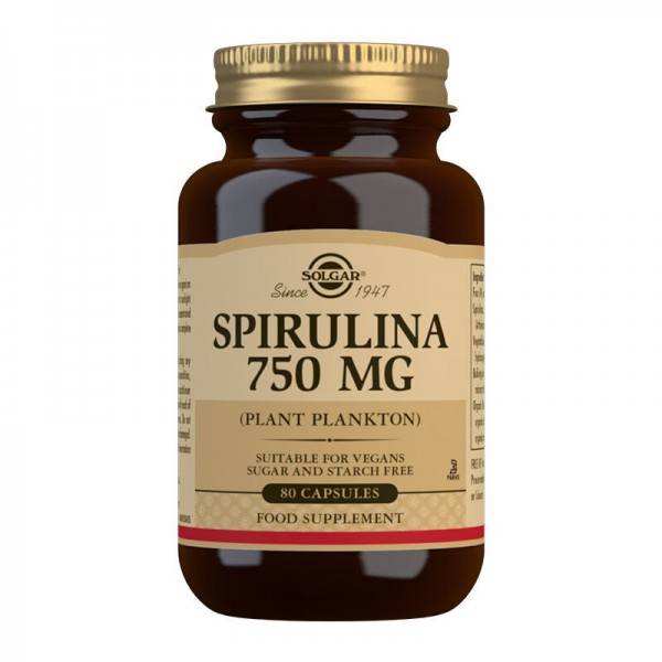 Solgar Spirulina Vegetarian 750Mg 80 Capsules